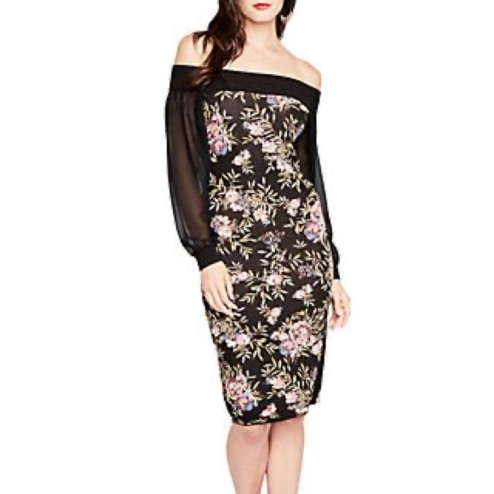 Rachel Roy Floral Jacquard Knit Dress